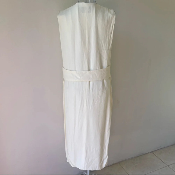 Cupcake and cashmere viscose blend open front long vest pockets ivory size XS - Picture 5 of 9